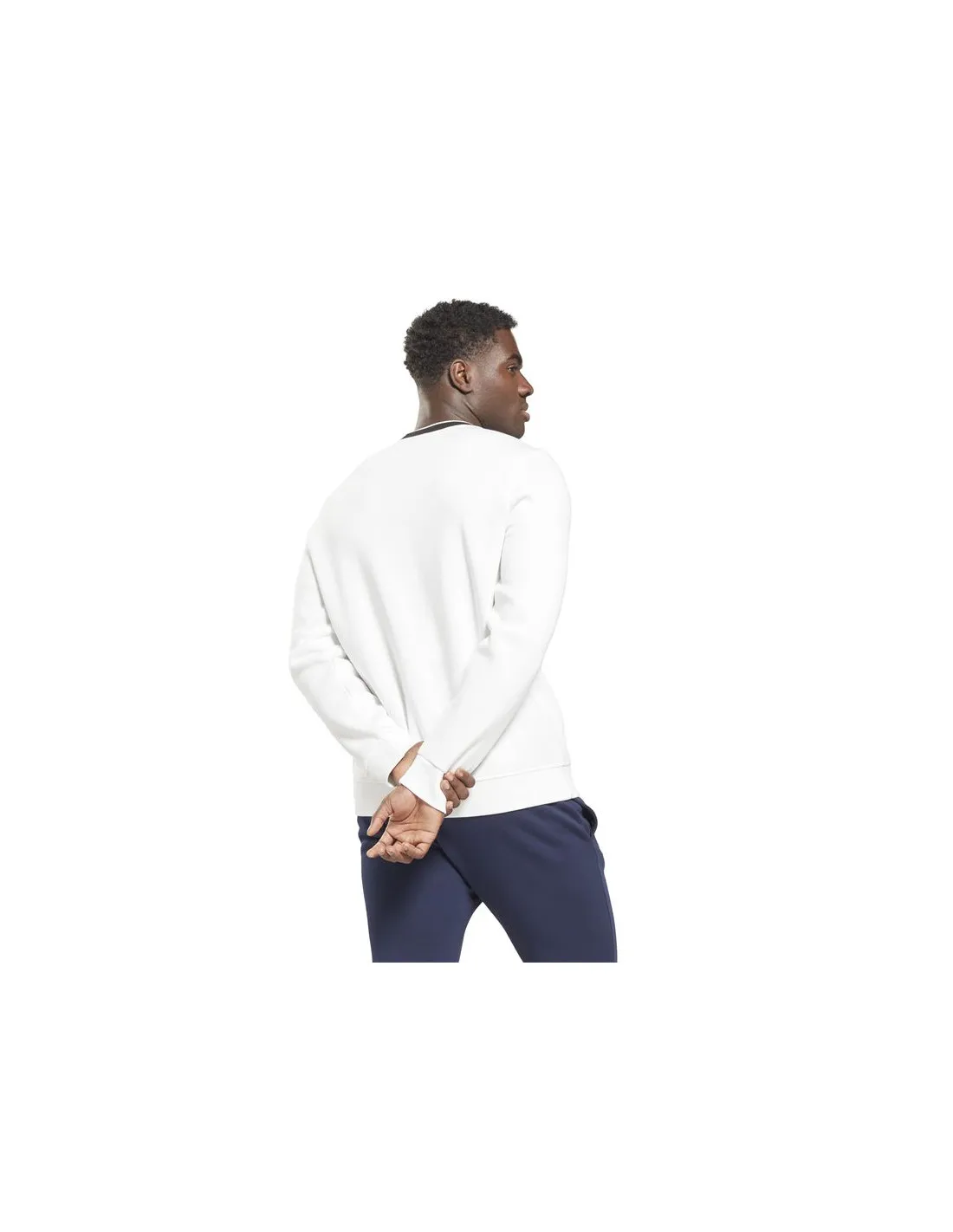 Sudadera de Fitness Reebok Identity Arch Logo Fleece blanca Hombre