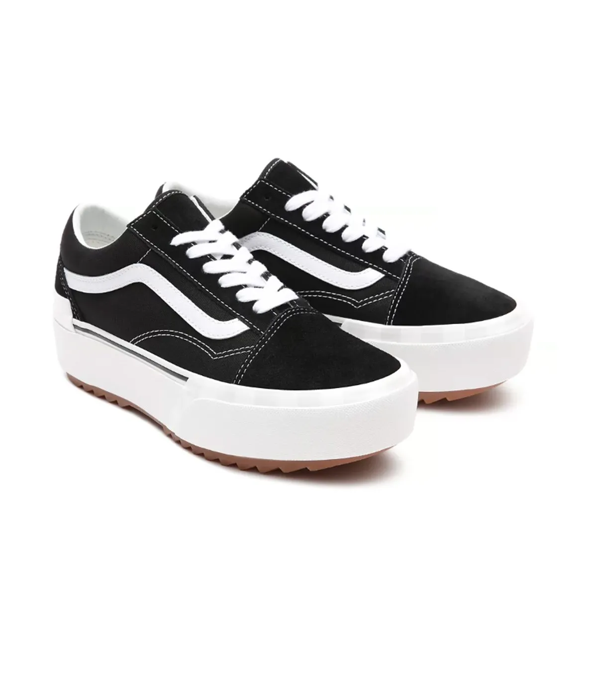 Vans - Zapatillas Para Mujer Negras - Old Skool Stacked