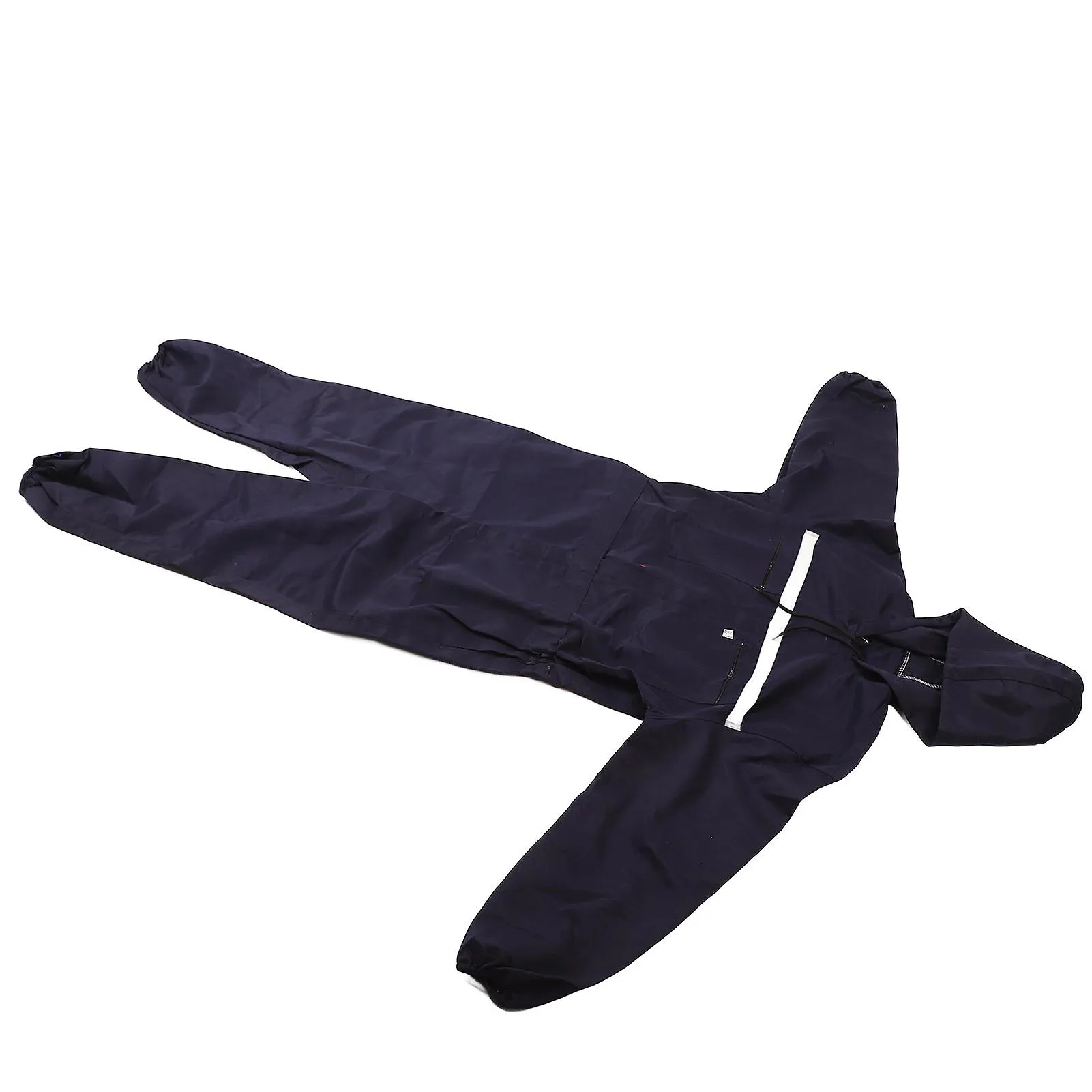 XL Dark Blue Reflective Hooded Long Sleeve Rust Proof Work Coverall for Factories