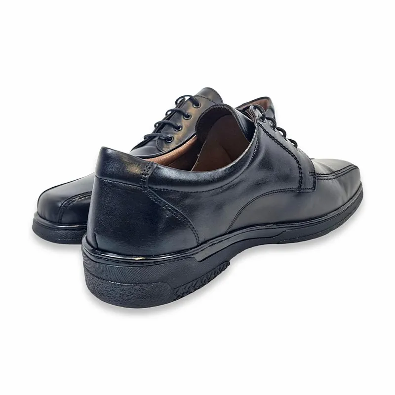 Zapatos Para Diabeticos Hombre Piel Napa Cordones Suela Antideslizante Y Plantilla Extraible 6987 Negro, de Primocx