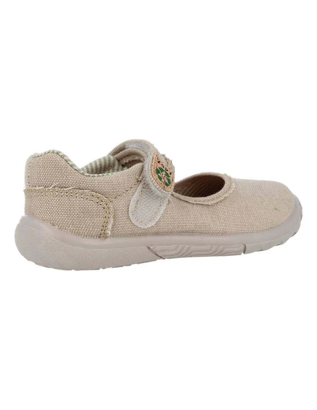 Zapy - Sandalia Lona Mercedes Velcro Taupe