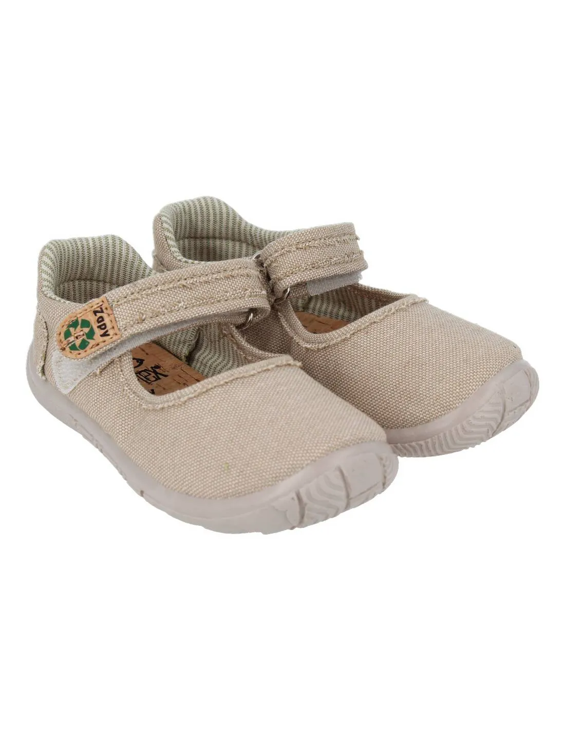 Zapy - Sandalia Lona Mercedes Velcro Taupe