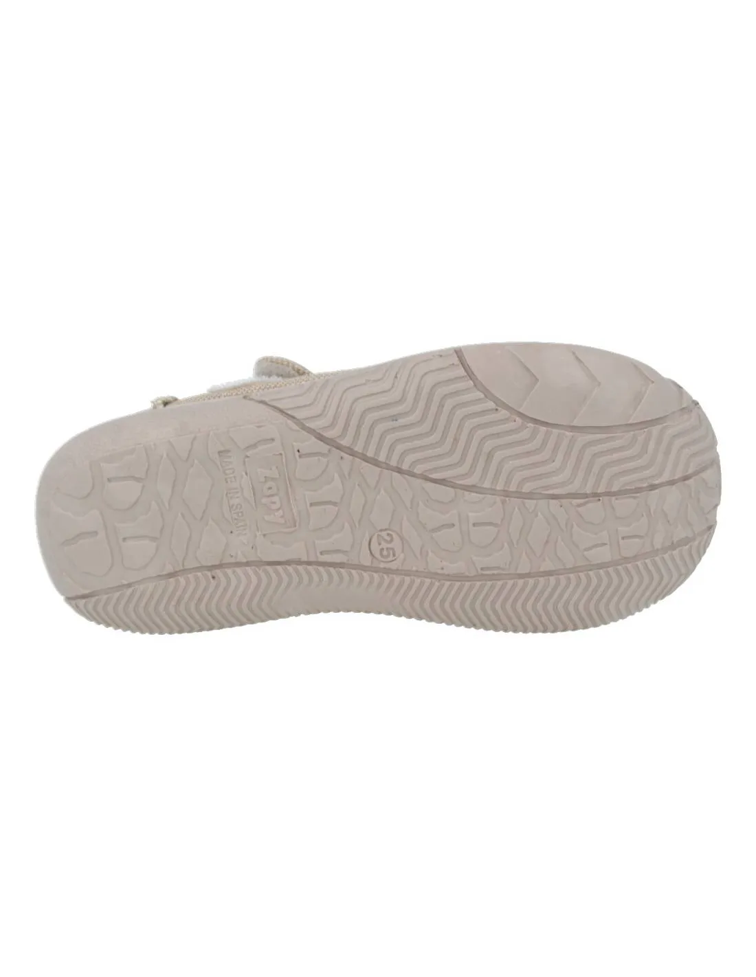 Zapy - Sandalia Lona Mercedes Velcro Taupe