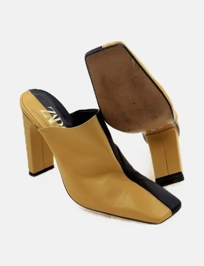 Zara Mule de tacón color block